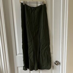 Dark Olive Green Maxi Skirt